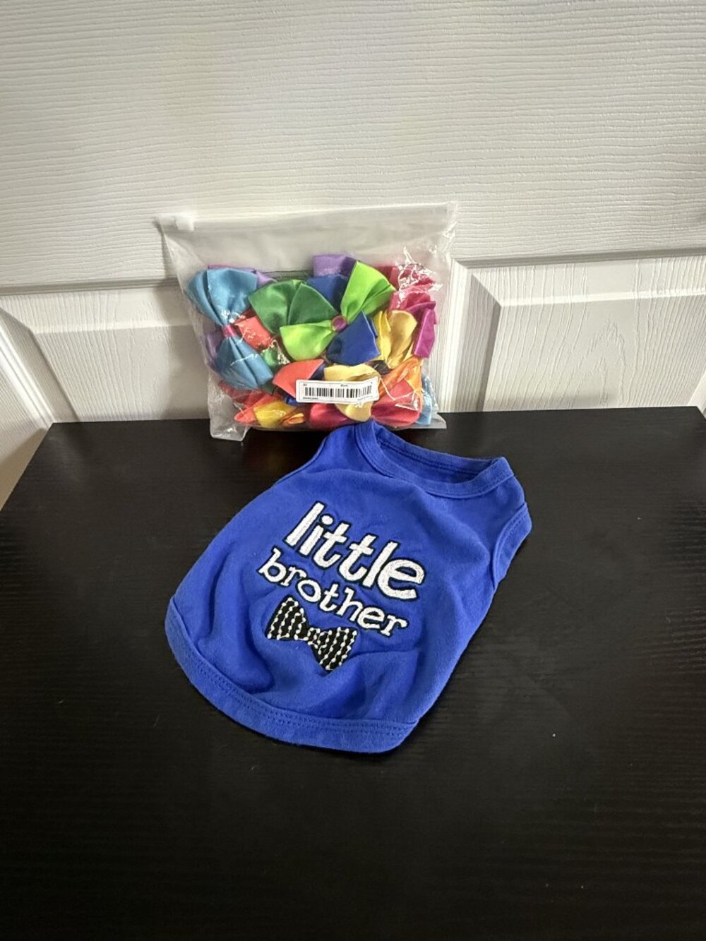 Persian Pet "Little Brother" Pet Shirt & Amazon Rainbow Pet Bows